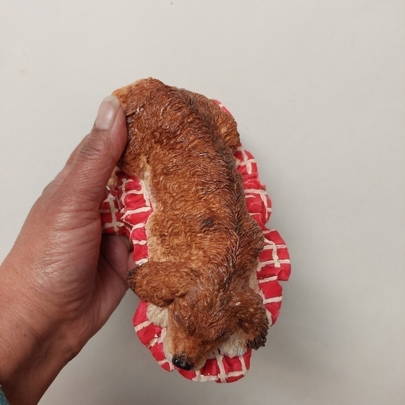 Vintage Hand-painted Sleeping Spaniel Leash/Key Holder - Picture 5 of 12